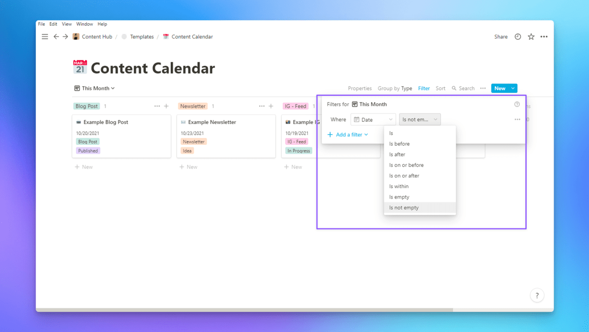 How to Filter and Search Your Notion Calendar