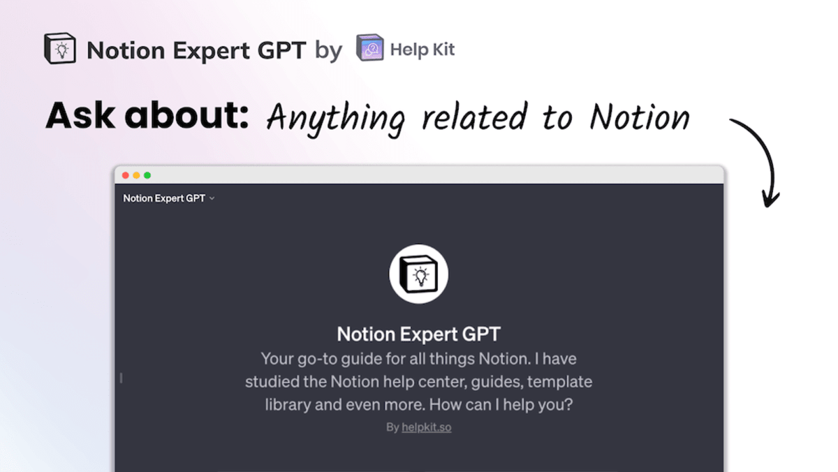 Ask about anything Notion 