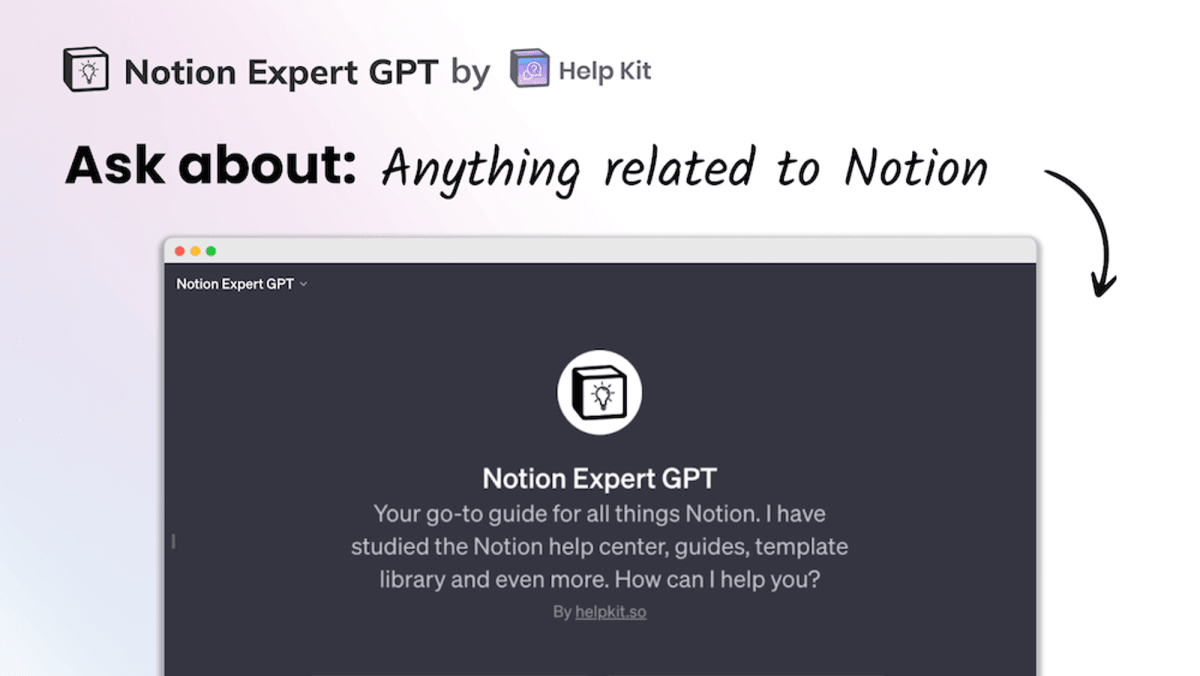 Ask about anything Notion
