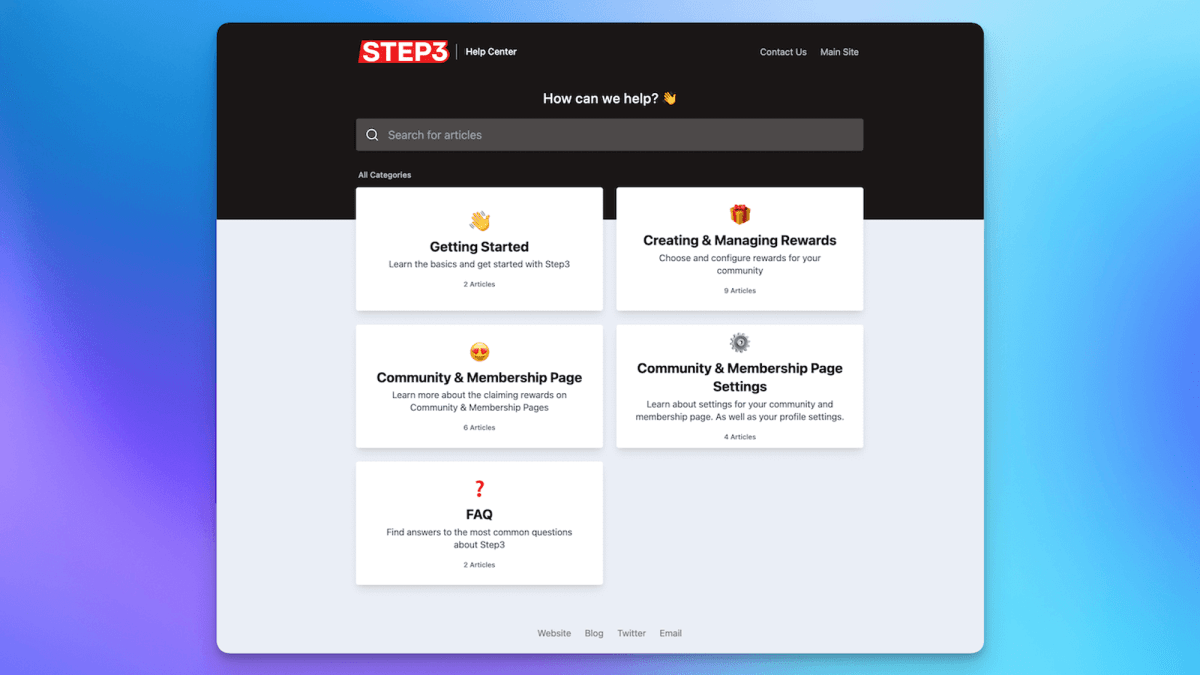 Check out the Step3 HelpKit Help Center