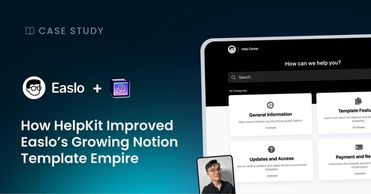 How HelpKit Improved Easlo’s Growing Notion Template Empire
