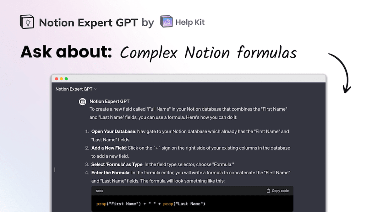 Ask about Notion formulas