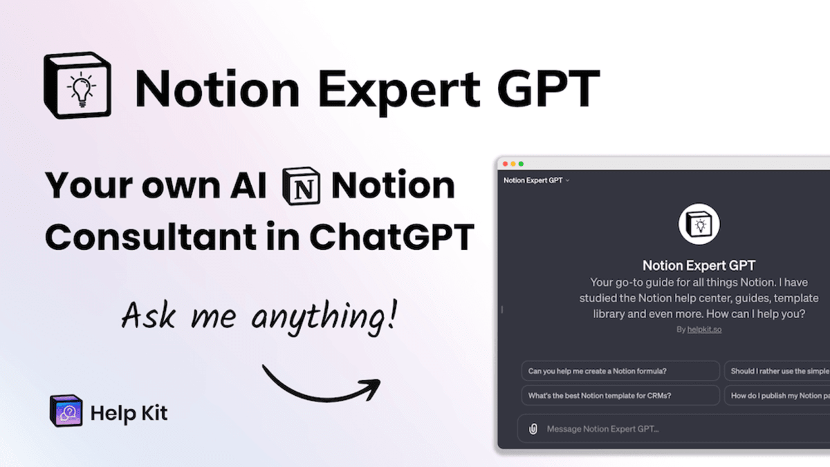 Introducing Notion Expert GPT: Your Free Notion ChatGPT Assistant